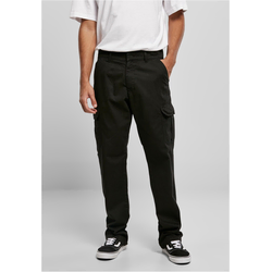 Straight Leg Cargo Pants - Black