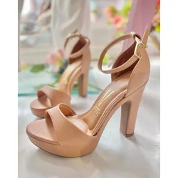 Squareonline Ženske sandale na štiklu Blush Elegance, Bež