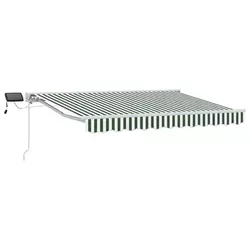 Ručni okvir tende s LED-ima Zelena i bijela 3,5 x 2,5 m
