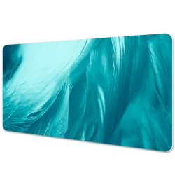 Decormat Podloga za pisalno mizo Modro perje 90x45 cm