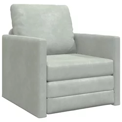 Krevet na razvlačenje Svijetlo siva 74 x 77 x 81 cm Baršun