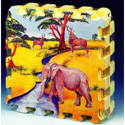 Puzzle iz pene Pop Out Animals Lee Chyun 6 delov 30*30*1,4 cm