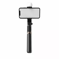 Selfie stick s trinožnim stojalom za mobilne naprave Flash Stick ter z bliskavico - črn