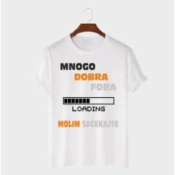 MAFIMI Muška majica Mnogo dobra fora, Bela