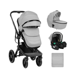 Kikka Boo Kolica Irene premium 3in1 set sa I-SIZE auto sedištem i tvrdom korpom Light Grey