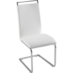 STOLICA NA SANKAMA bela, boja hroma metal, tekstil