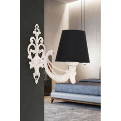 Opviq Zidna lampa Gloria, 15x10x13cm, IP20, Crno-bela boje