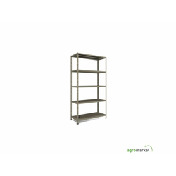 Anemos Metalna polica KIT 188 x 100 x 40 cm 5 x 65 kg, Siva