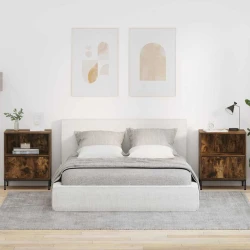 Noćni ormar s ladicama 2 pcs Dimljeni hrast 49 x 36 x 61 cm