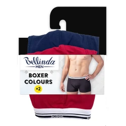 Bellinda BOXER COLOURS 2x - Double pack of cotton boxer shorts - red - blue