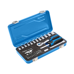 HOEGERT HT1R485 Set nastavkov z ragljo, 53-delni, 1/4