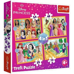 Trefl Puzzle 4 in 1 Disney Princess 34651