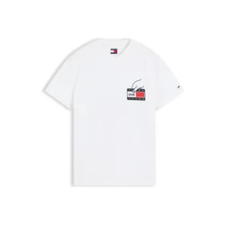 Tommy Jeans Majica jabolko / češnjevo rdeča / črna / bela