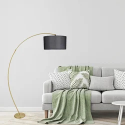 Aberto Design Podna lampa Misra, 85-185 cm, E27, Zlatne boje