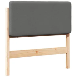 Vidaxl Tapecirano vzglavje z vzglavjem Rjava in svetlo siva 80 cm
