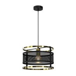 Luster na sajli RIM 1xE27/60W/230V crna/zlatna