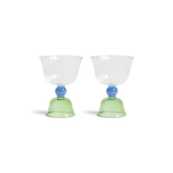 &k amsterdam  Komplet kozarcev za vino  tulip green 200 ml 2-pack