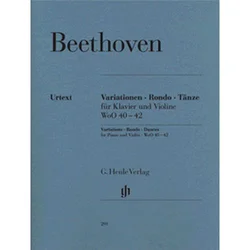 BEETHOVEN: VARIATIONS, RONDO, DANCES WO040-42 NOTE
