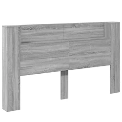 Krevetna ploča s LED-om Zidne Sivi Sonoma 180 x 16,5 x 103,5 cm