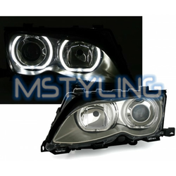 Angel eyes žarometi BMW E46 01-05 sivi