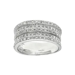 DIAMANT LETERNEL Prstan Eternity-Ring aus 375 Weißgold mit Diamant srebrna