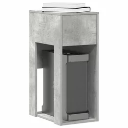 Tower stalak za računalo s ladicom boja betona 30x44x74 cm