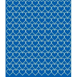 shumee Nalepke za Valentinovo v obliki srca, 2 cm, 130 kosov, modre mat