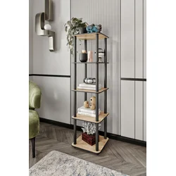 Hanah Home Polica za kuću Bookcase, 34x140x34 cm, Boje hrasta