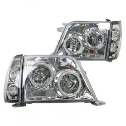 OEM Kristalni farovi Angel Eyes Toyota Land Cruiser FJ90 (1996-2003), Hrom
