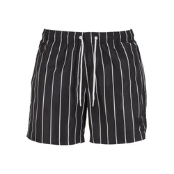Urban Classics Kratke kopalne hlače črna/bela