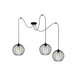 Luster na sajli MATT 3xE27/60W/230V pauk