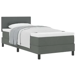 Krevet s opruga kutije Tamno siva 80 x 200 cm tkanina