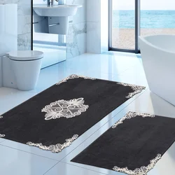 Lessentiel Maison Set 2 prostirke za kupatilo Srebrni