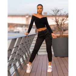 Denistar Ženske pantalone 200/3535, Kargo, Crne