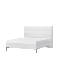 JELA KREVET KR160V - kolekcija Piano - Kristalno bela/Bela eko koža - 180x120x213 cm
