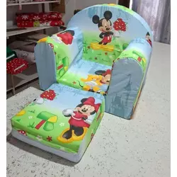 Dečija foteljica na razvlačenje Micky and Minie Plava