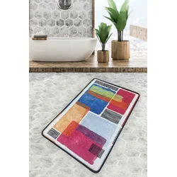 Opviq Prostirka za kupatilo 80x100cm Šarena