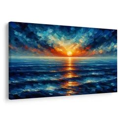 Slika sončni zahod nad oceanom - 30x20