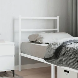 Vidaxl vidaXL Kovinsko vzglavje postelje belo 80 cm