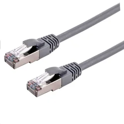 C-TECH Patchcord Cat6a, S/FTP, siv, 0,25 m