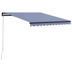 Tenda na ručno uvlačenje 350 x 250 cm plavo-bijela