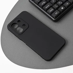 Maska za Xiaomi Redmi 15C mat crni Skin Silikon