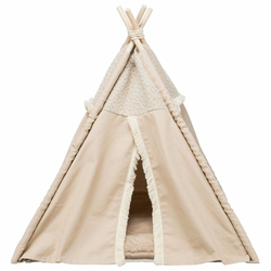 Trixie Teepee Boho z blazino - bež 55 x 65 x 44 cm