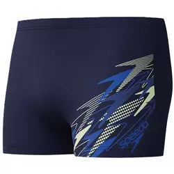 Speedo medley logo aquashort navy/yellow xs - uk30