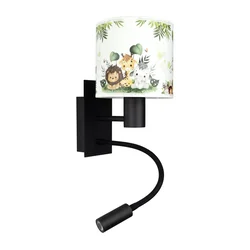 Brilagi - LED fleksibilna lampa BOBO 1xE27/25W/230V + LED/3W crna/bela/zelena/džungla
