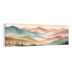 Slika mirna pokrajina z gorami - 150x50