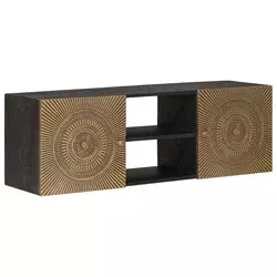 TV ormar s policom s pohranom s vratima Mjed 105 x 30 x 35 cm