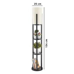 Circle Nora - Black Black Floor Lamp - OŠTEĆENO