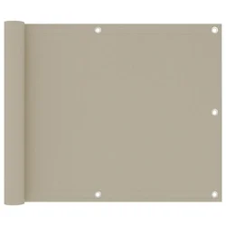 Vidaxl Balkonsko platno bež 75x300 cm oksford blago