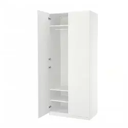 PAX / FORSAND Garderober, bela/bela, 100x60x236 cm